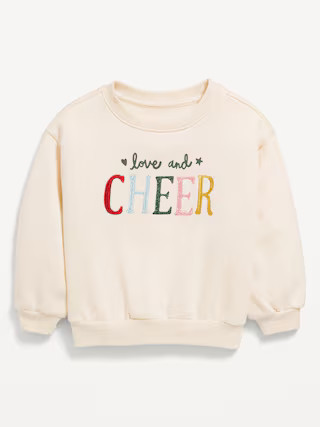 Crew-Neck Graphic Sweatshirt for Toddler Girls | Old Navy (US)