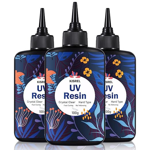 KISREL UV Resin 300g - Upgraded UV Resin Kit, Hard Type Crystal Clear Ultraviolet Curing UV Epoxy... | Amazon (US)