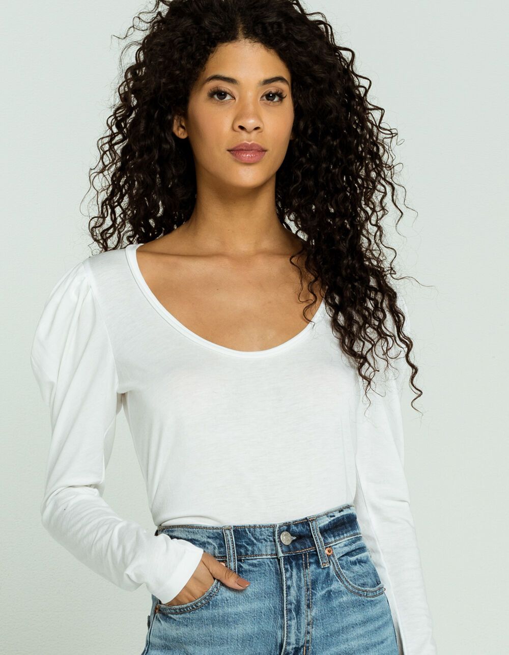 WEST OF MELROSE Strut Your Puff Sleeve White Top | Tillys