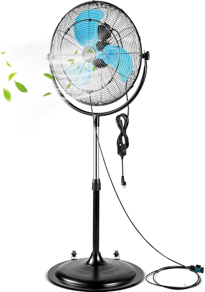 pasapair 20 inch Heavy Duty High Velocity Pedestal Fan with Powerful 1/5 Motor - Pedestal Misting... | Amazon (US)