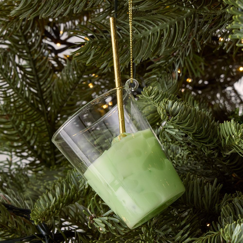 Glass Iced Matcha Latte Ornament | West Elm (US)