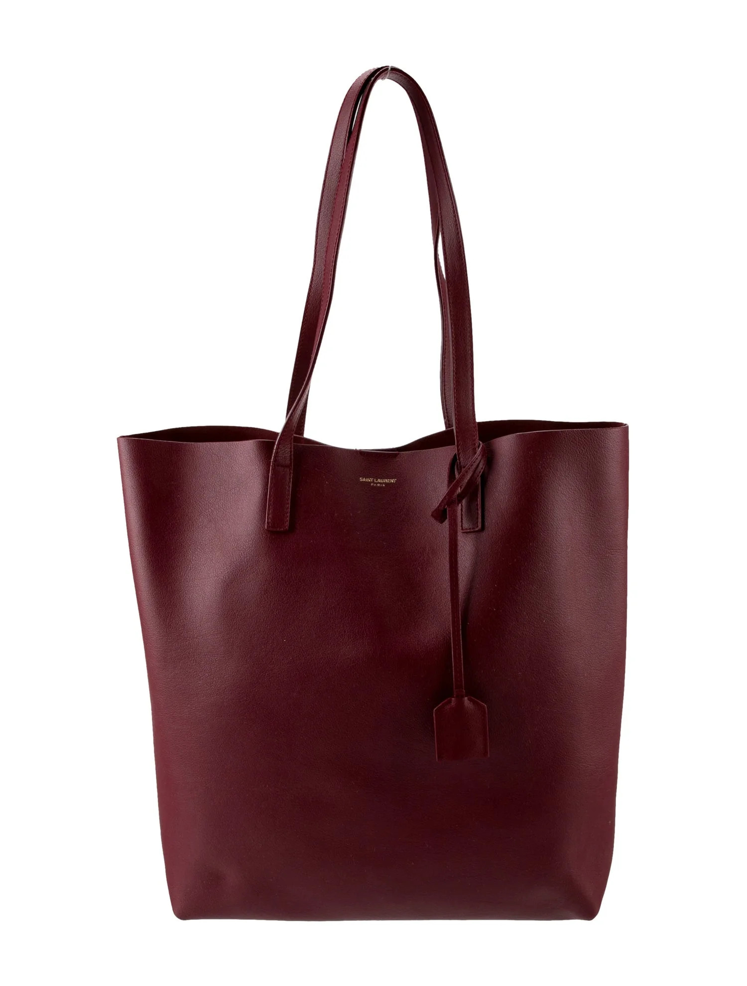 Leather N/S Shopping Tote w/ Pouch | The RealReal