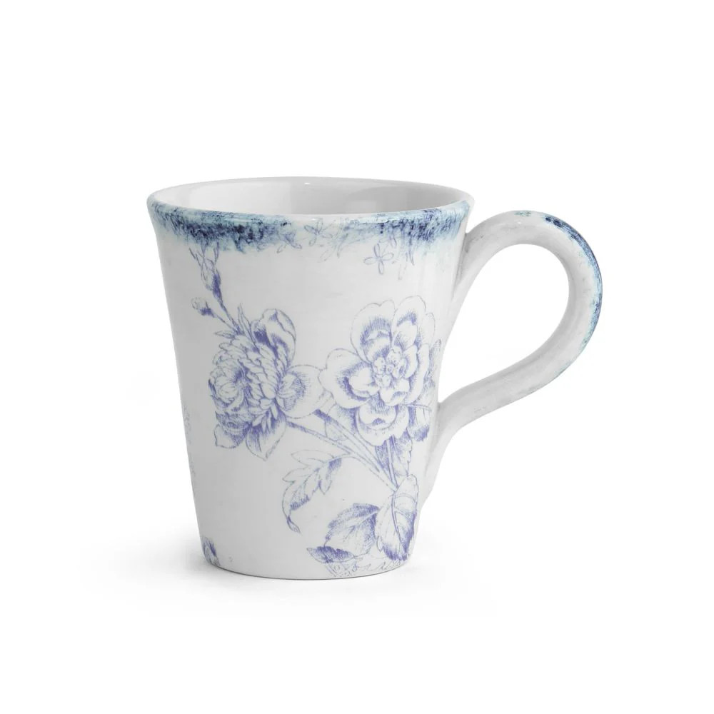 Giulietta Blue Mug | Hand-Painted Italian Ceramic Coffee Mug | Arte Italica | Arte Italica & Crown Linen Designs