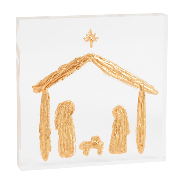 Acrylic Nativity Plaque | Mud Pie