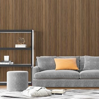 Art3d 4-Pack Glue-On Fine Bar Wainscoting Panel for Interior Wall Decor - 104 x 12 Inch Polystyre... | Amazon (US)