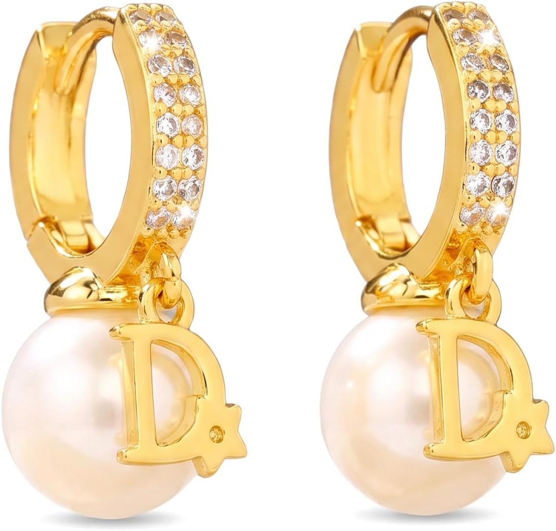 14K Gold Plated Stud Earrings for Women | Amazon (US)