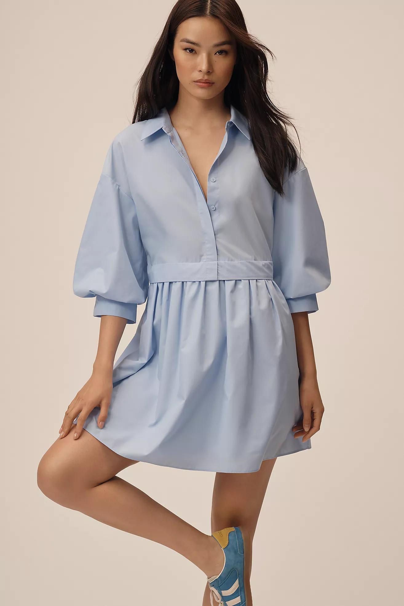 English Factory V-Neck Shirt Dress | Anthropologie (US)