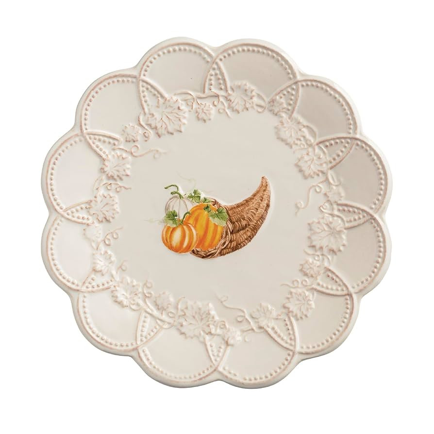 Mud Pie Thanksgiving Cornucopia Salad Plate | Amazon (US)