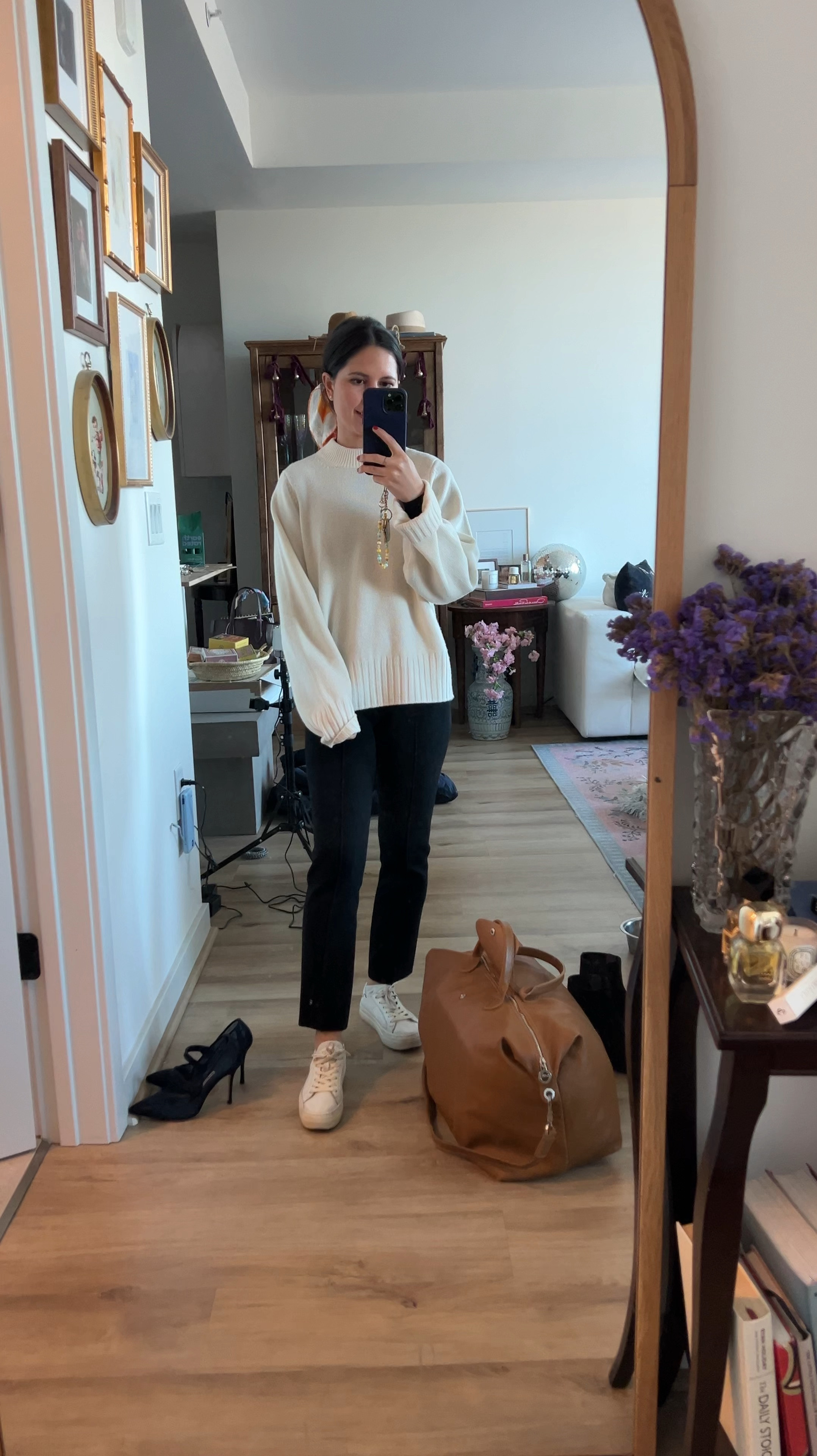 Travel outfit, black pants, white sweater, reformation Calloway 

#LTKStyleTip #LTKWatchNow