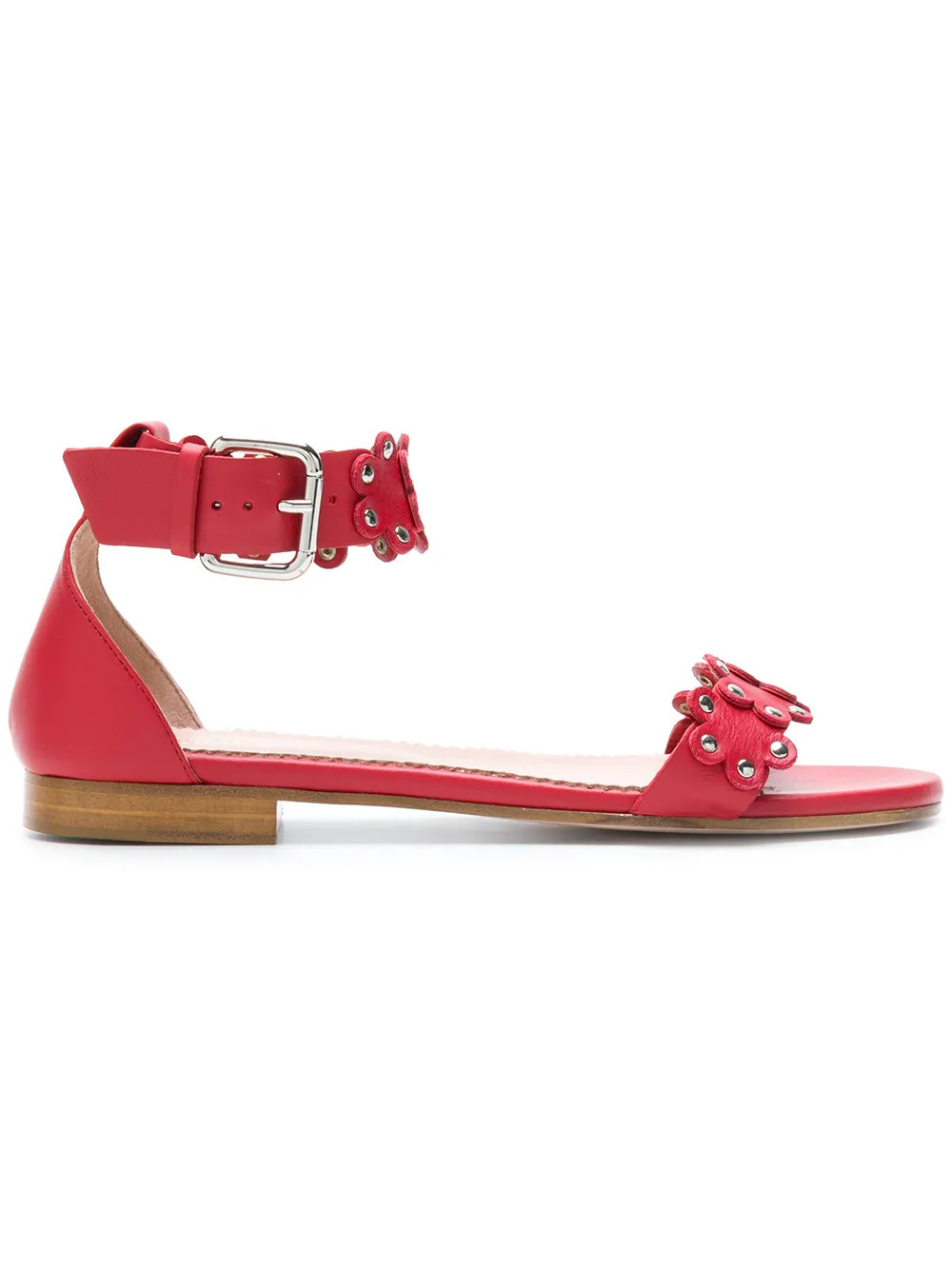 Red Valentino floral strap sandals | FarFetch US