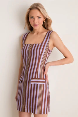 Purple Multi Stripe Hadley Mini Dress | Tuckernuck (US)