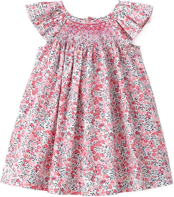 Simplee kids Baby Girls Summer Casual Dresses Toddler Floral Print Sundress Princess Dress for 1-... | Amazon (US)