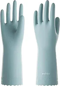 LANON wahoo Skin-Friendly Cleaning Gloves, Unlined Dishwashing Rubber Gloves, Kitchen, Non-Slip, ... | Amazon (US)