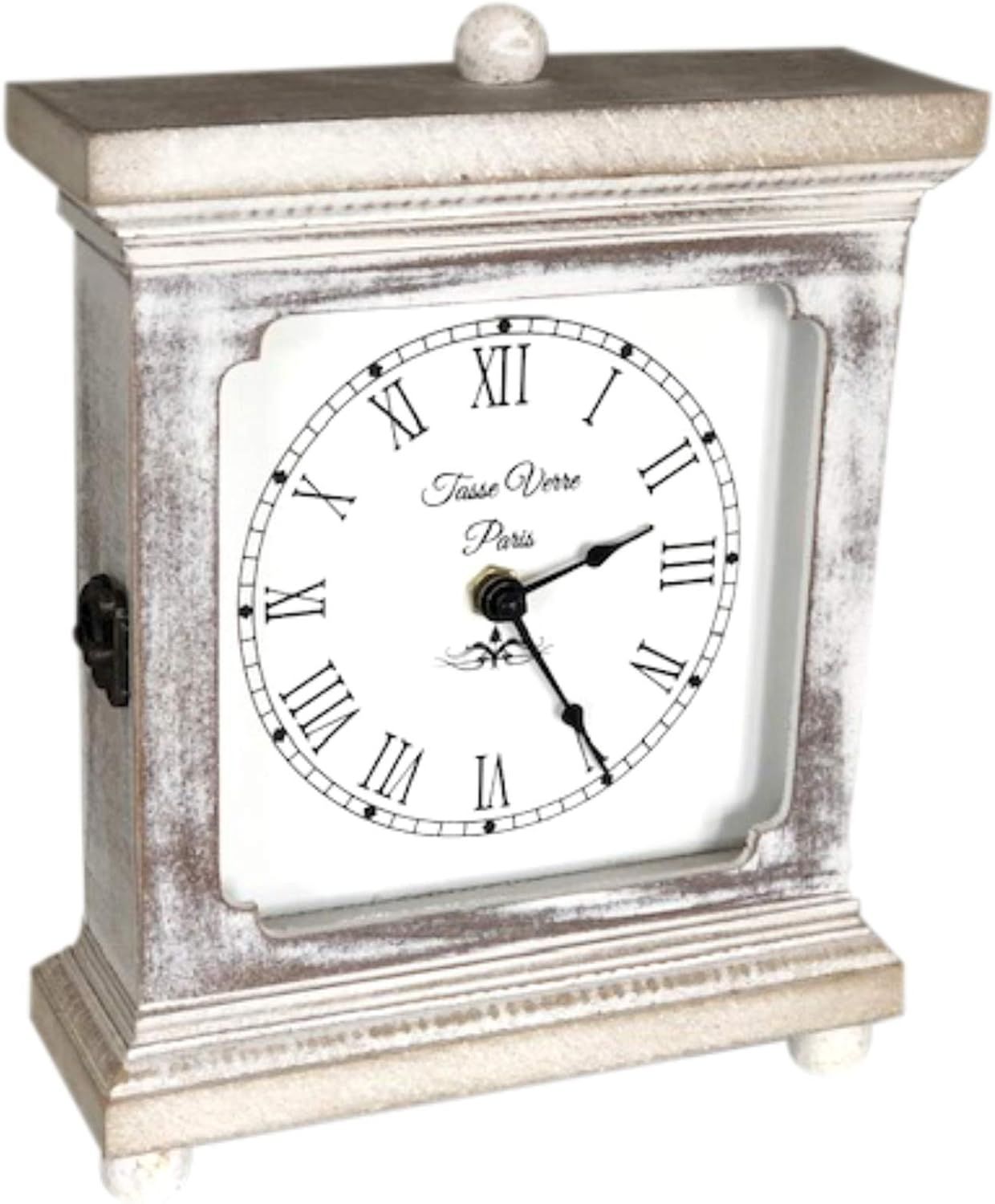 Tasse Verre Rustic Shelf Clock (Quiet) for Living Room Mantel, Table, Or Desk 9" X 7" Farmhouse D... | Amazon (US)