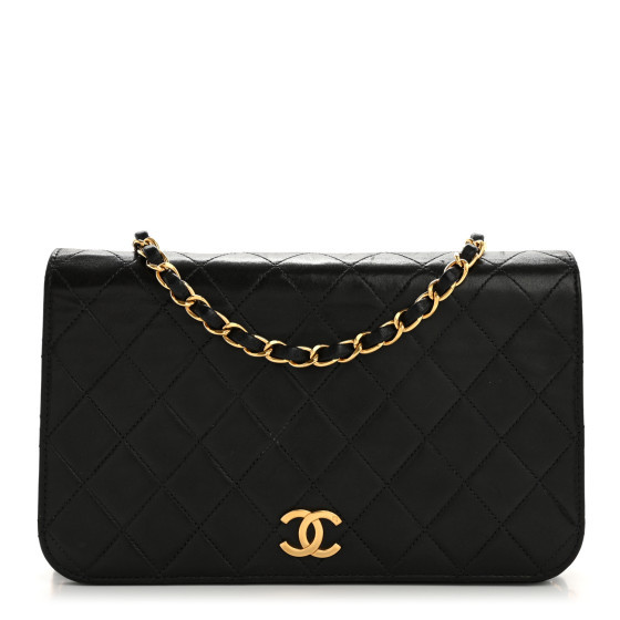 Chanel: All/Bags/CHANEL Lambskin Quilted Small Single Flap Black | FASHIONPHILE (US)