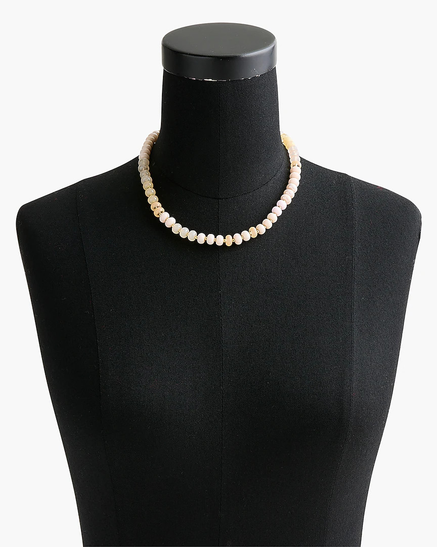 Oval beaded necklace | J.Crew Factory