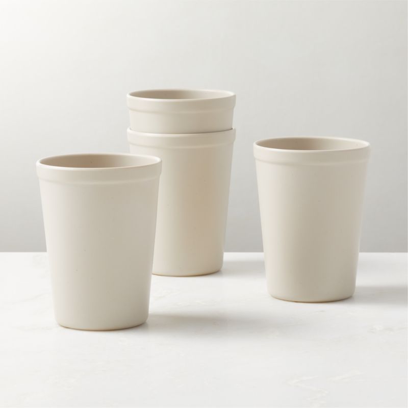 Sojourn Oat Melamine Tumblers Set of 4 | CB2 | CB2