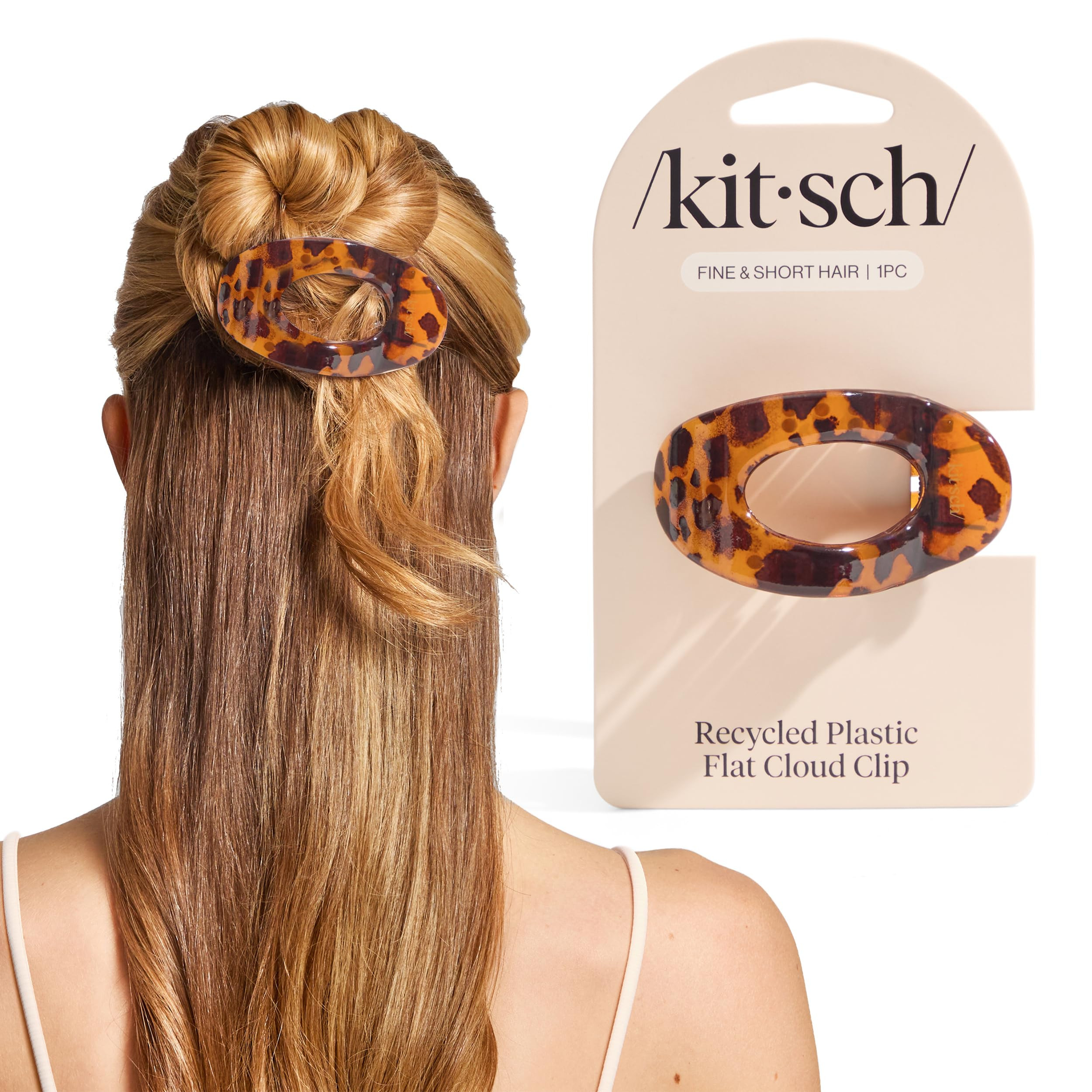 Kitsch Small Flat Claw Clips for Women - Stylish Flat Hair Clips for Women, Strong Hold for Thick... | Amazon (US)