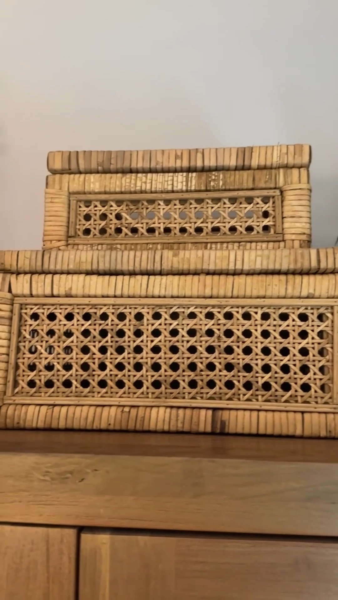 These rattan boxes are a perfect decor + storage piece for living rooms or shelves. Perfect for hiding cords and remotes!

#LTKHome