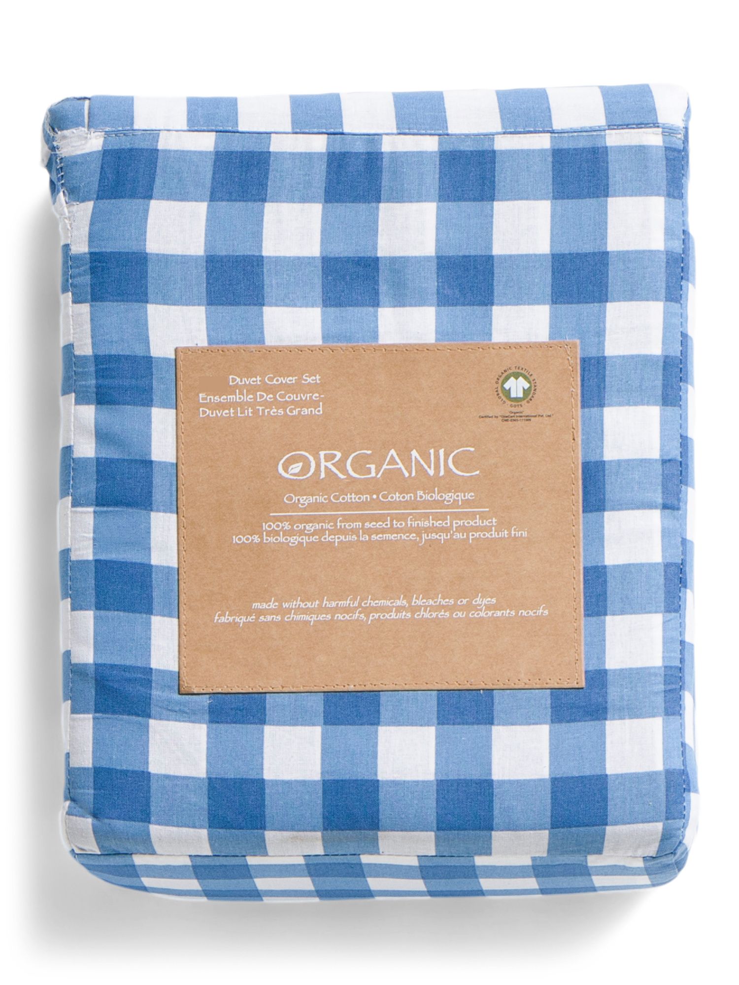 Organic Cotton Gingham Duvet Set | TJ Maxx