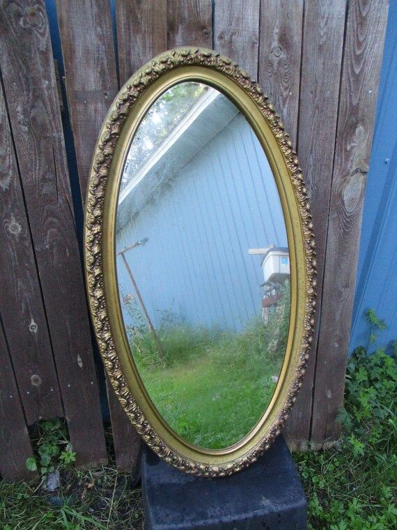 Large Mirror Vintage Ornate Oval | Etsy (US)