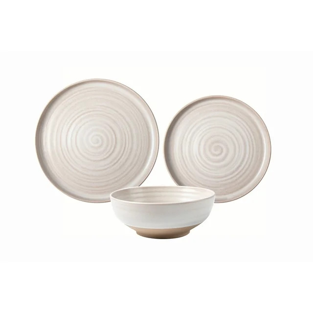 Better Homes & Gardens-Collins Cream Stoneware 12-Piece Dinnerware Set | Walmart (US)