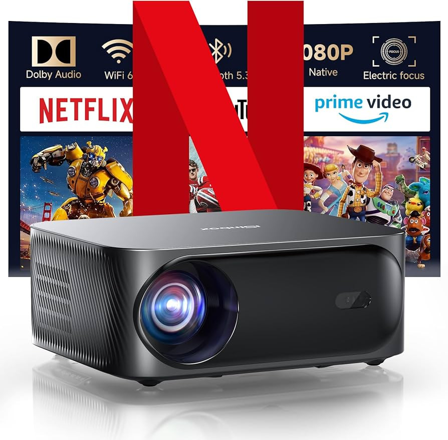 [Netflix-Licensed/Dolby Audio]Outdoor Projector with Wifi 6 and Bluetooth, iSinbox 1080P Native 7... | Amazon (US)