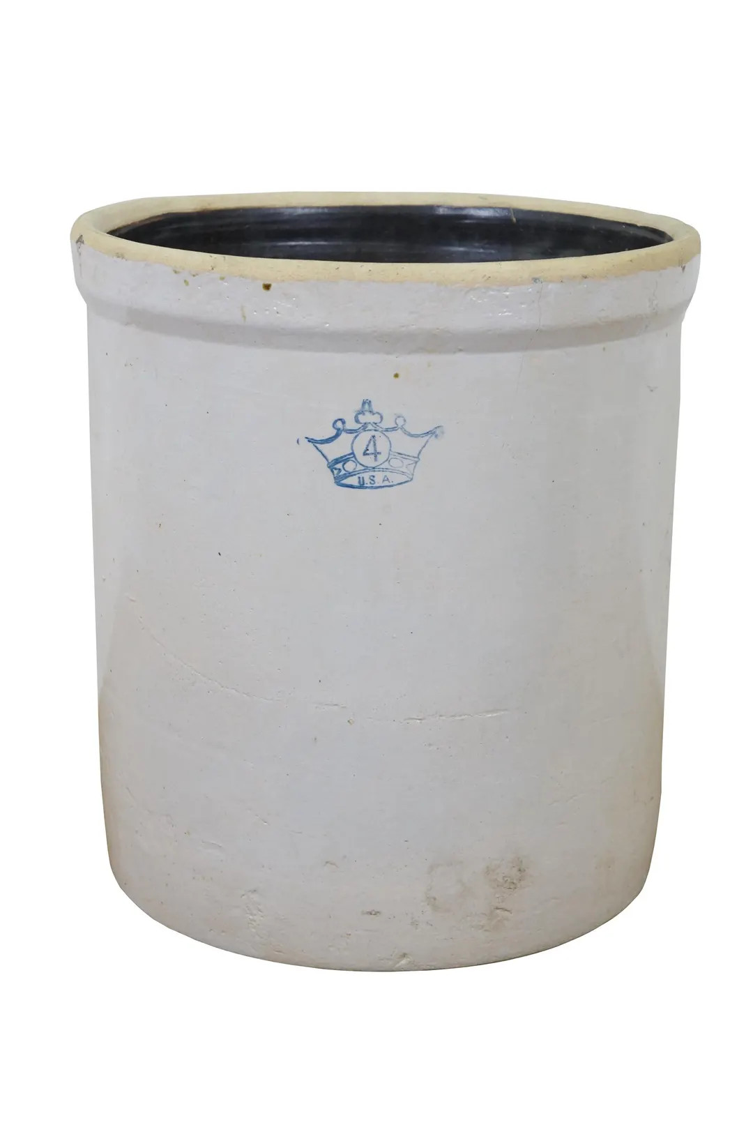 Robinson Ransbottom Blue Crown 4 Gallon Salt Glaze Stoneware Crock Pot 14" - Etsy | Etsy (US)