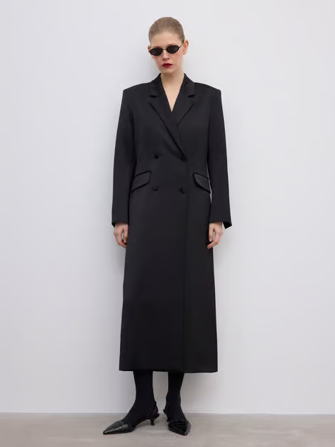 Db long satin blazer | House of Dagmar