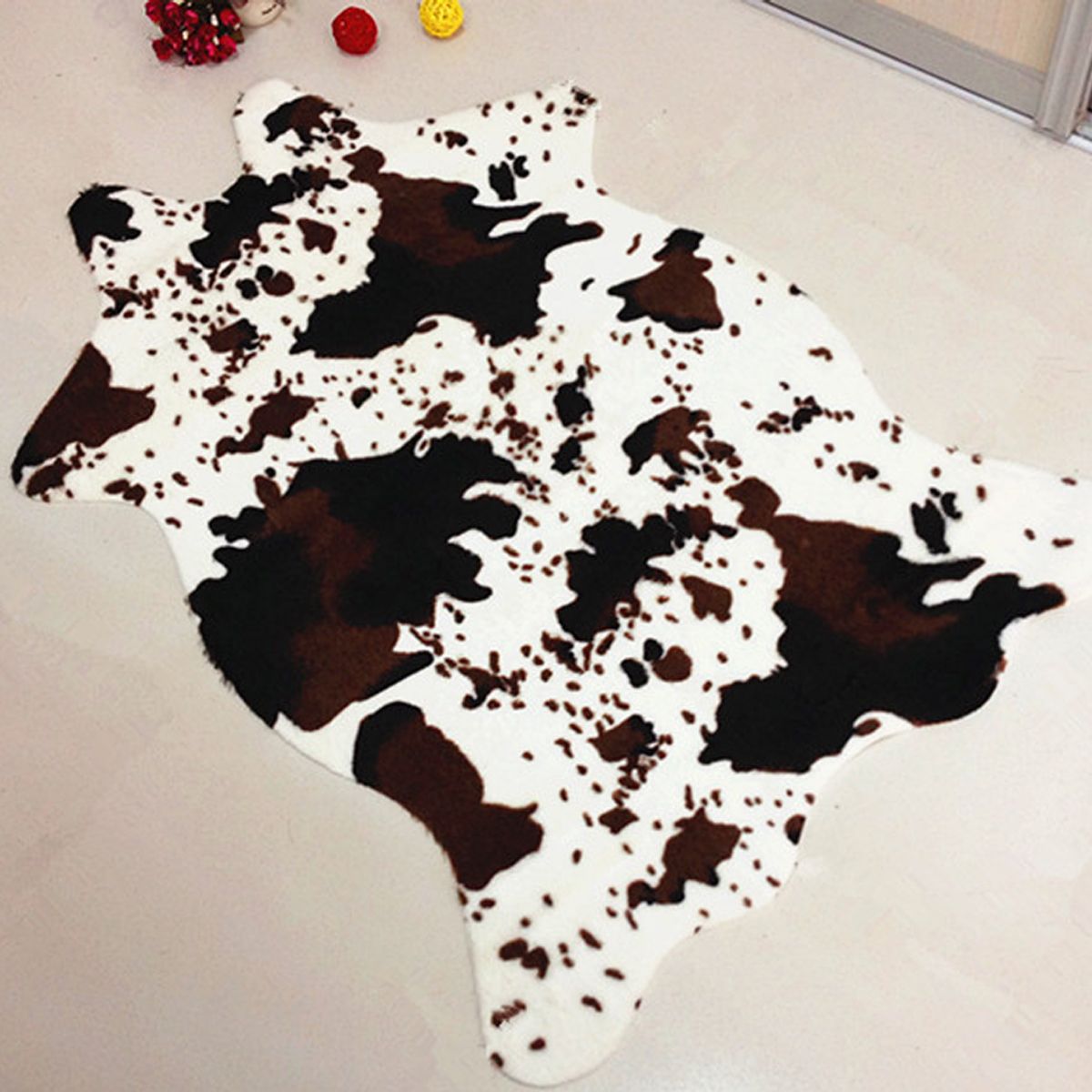 Cow Print Rug Faux Cowhide Rug 3.6x2.5ft for Western Decor, Cruelty Free Animal Hide Carpet | Walmart (US)