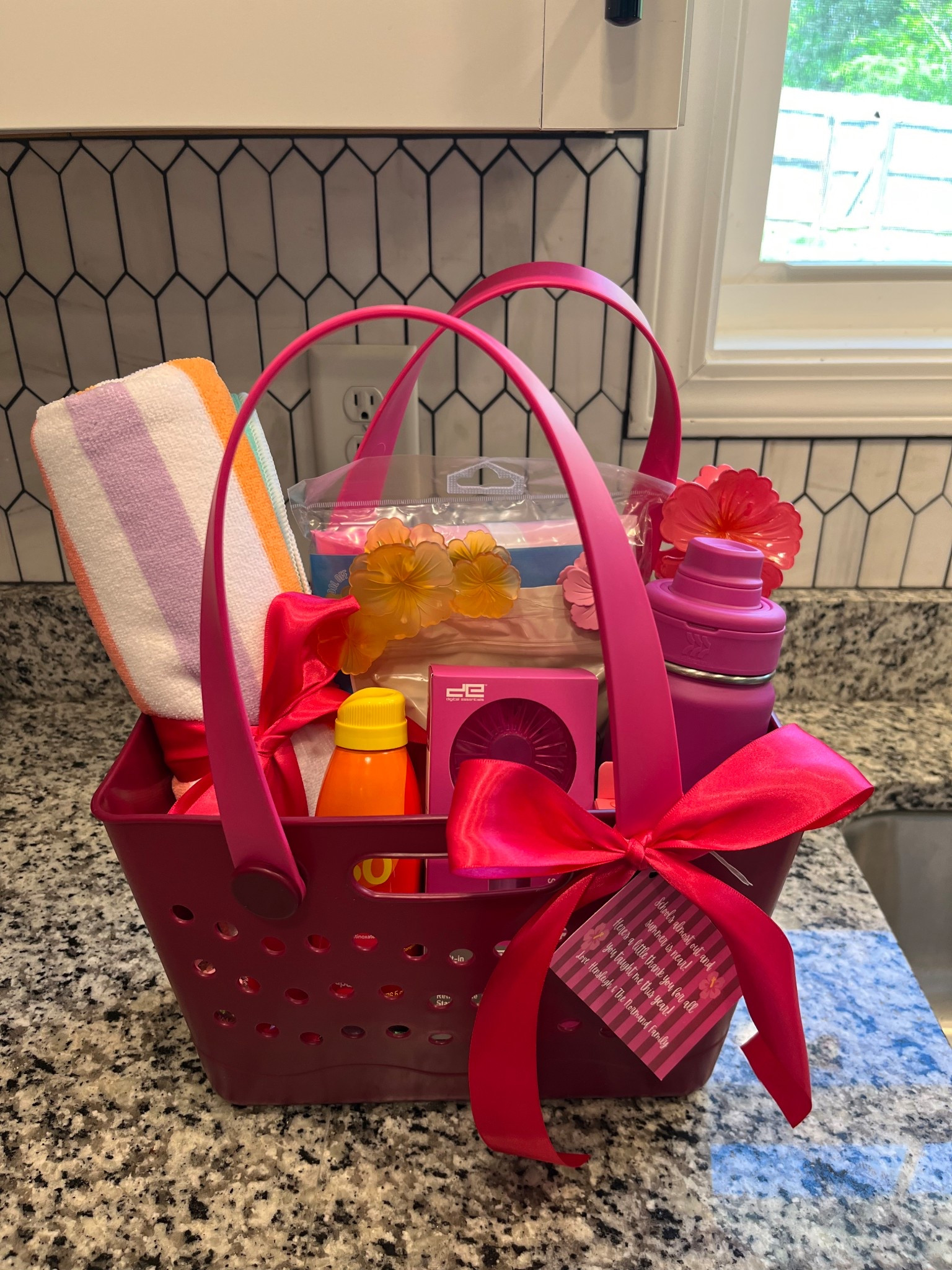 Summer themed teacher appreciation gift! We are also adding a gift card to a local ice cream shop! ☀️🩷

The exact flower clips and handheld fan are from five below! 

#LTKSeasonal #LTKmomlife #LTKHome