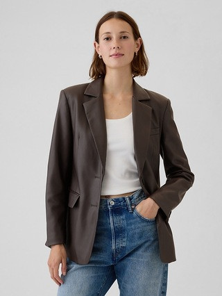 Vegan Leather Blazer | Gap (CA)