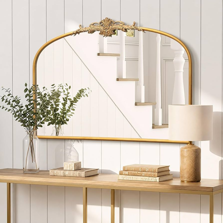 Besdomus Antique Gold Wall Mirror: 32"x24" French Ornate Decorative Mirrors | Amazon (US)