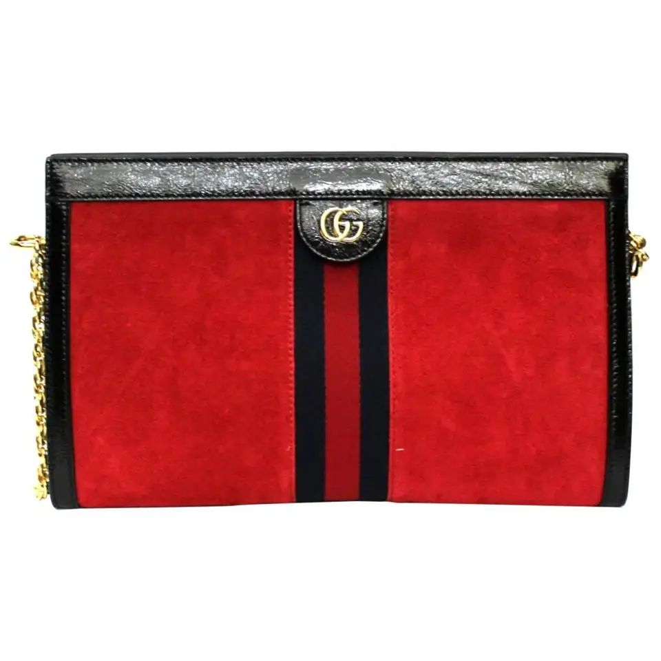 2020 Gucci Ophidia Red Suede Bag | 1stDibs