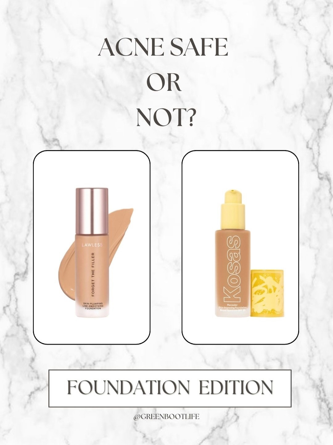 Swipe to see which of these two products is actually acne safe and which is not! ➡️

In my new series, “Acne Safe or Not”, I’ll be comparing two products in the same category that are touted as acne safe by many, and break down why they are or they’re not!

Comment FOUNDATION and I’ll send you the link to the acne safe foundation 💛

Let me know in the comments which products you’d like me to analyze in this series ⬇️

#acnesafe #acnesafeproducts #acnesafemakeup #acnesafefoundation #acne #noncomedogenic #noncomedogenicmakeup

#LTKBeauty