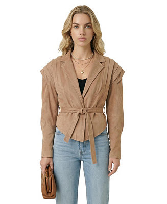 Women's Structured Belted Jacket | Macy's