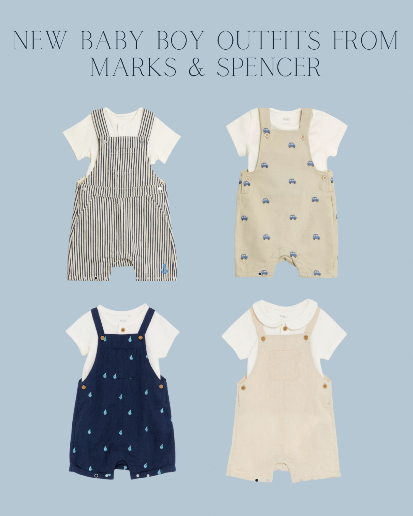 Cute baby boy dungarees from Marks and Spencer 


Spring baby outfits - summer baby dungarees - vacation outfits - holiday clothes - British brands - uk high street shopping - blue baby clothes - neutral baby outfits -  dungarees and vest - nautical baby boy clothes 

#LTKbaby #LTKU #LTKunder50