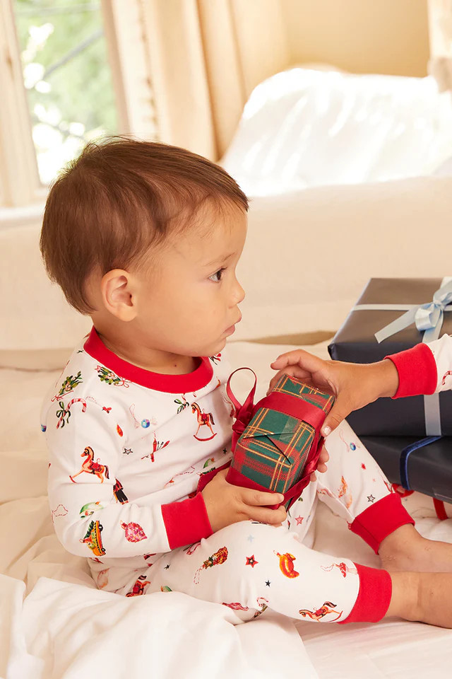 Baby Long-Long Set in Ornaments | LAKE Pajamas