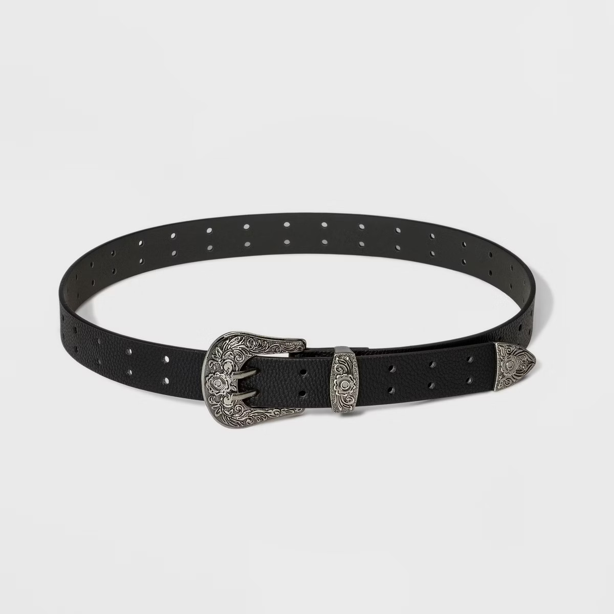 Women's Double Perf Western Belt - Wild Fable™ Black | Target