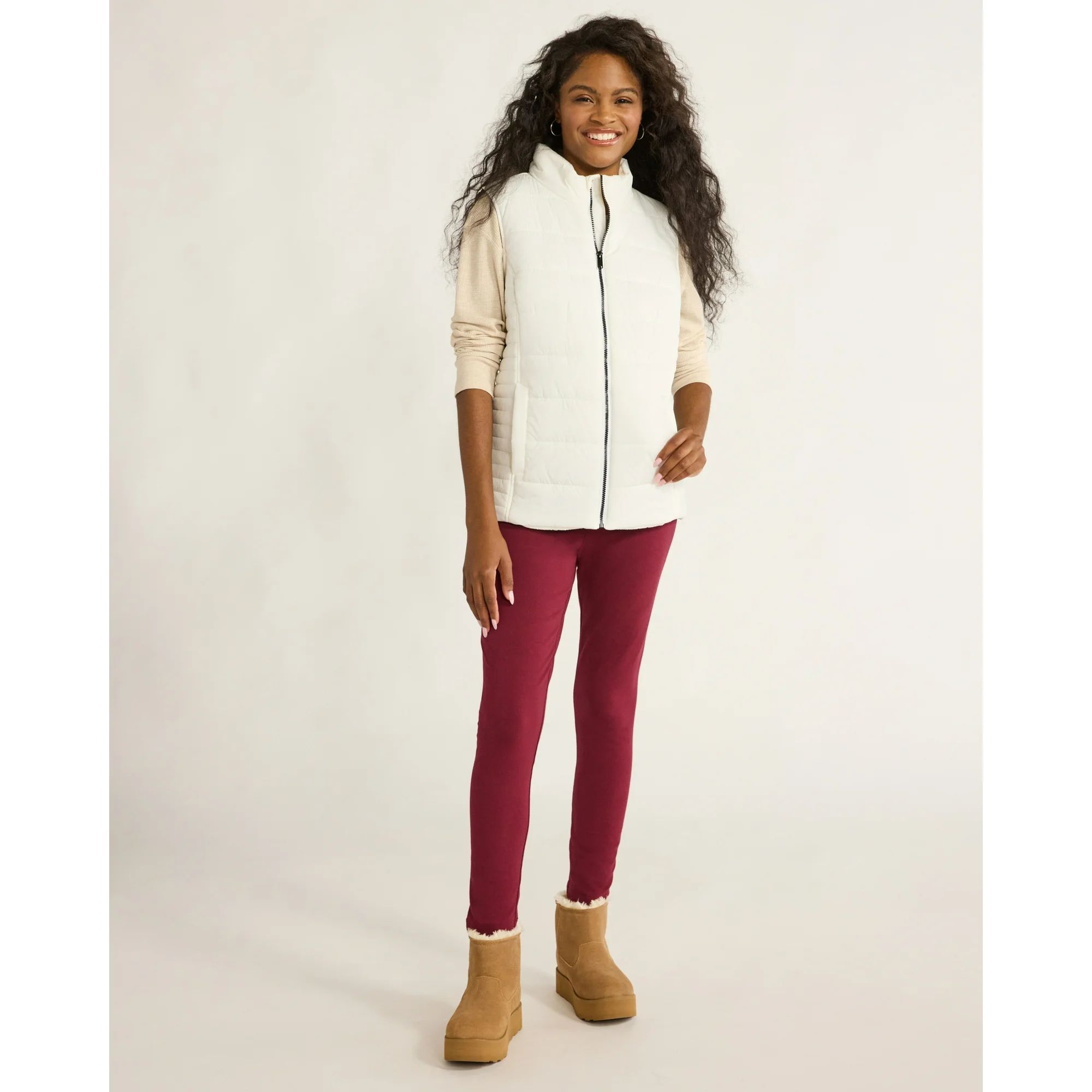 Time and Tru Women's and Women's Plus Puffer Vest, Sizes XS-3X | Walmart (US)