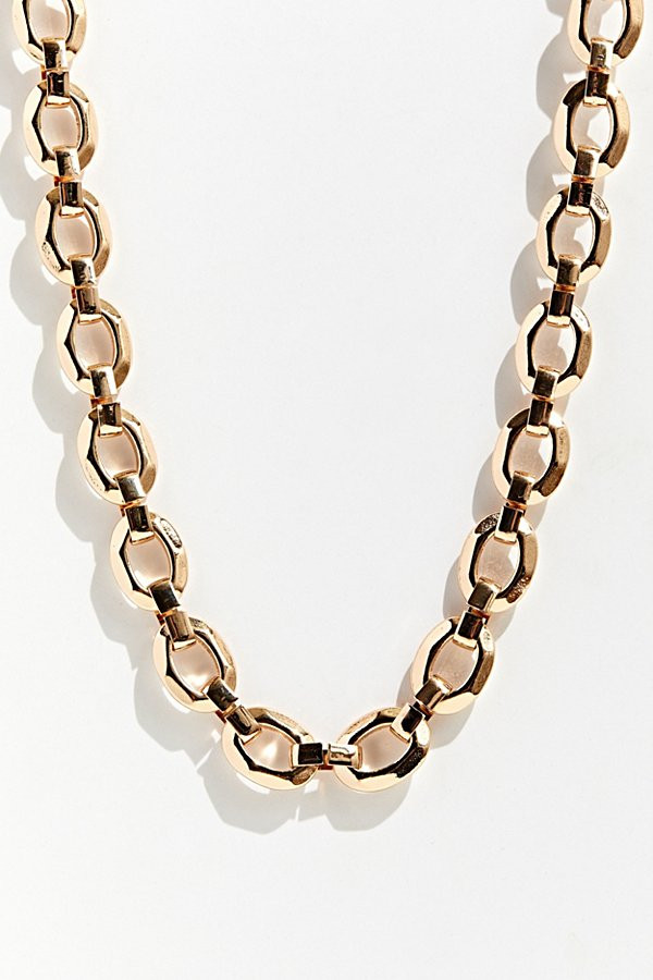 Chain Link Necklace - Gold at Urban Outfitters | Urban Outfitters (US and RoW)
