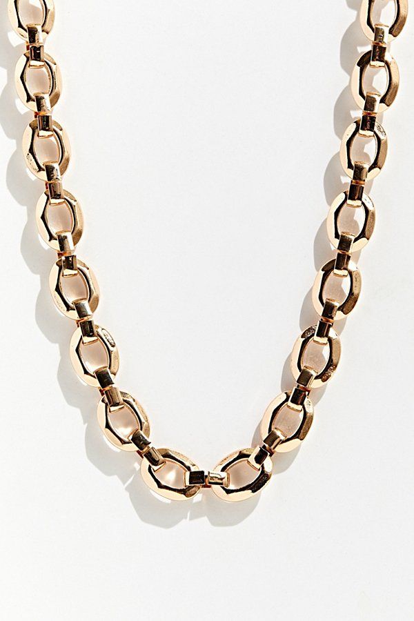 Chain Link Necklace - Gold at Urban Outfitters | Urban Outfitters (US and RoW)