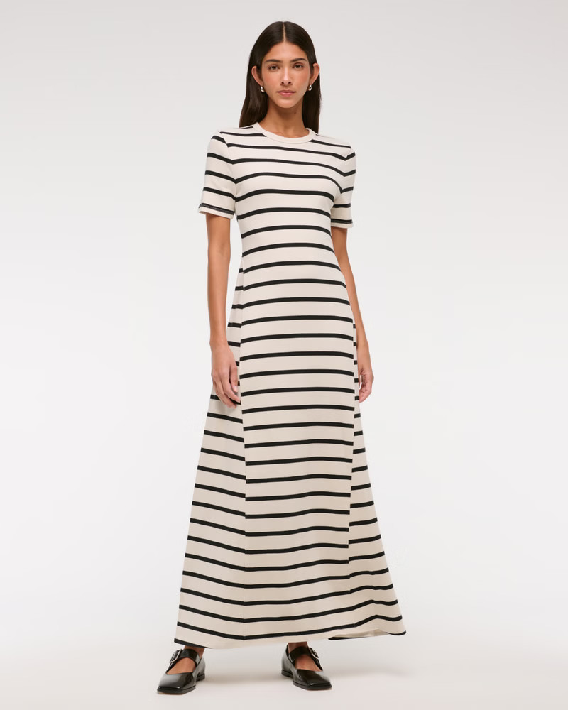 Women's T-Shirt Knit Maxi Dress | Women's Dresses & Jumpsuits | Abercrombie.com | Abercrombie & Fitch (US)