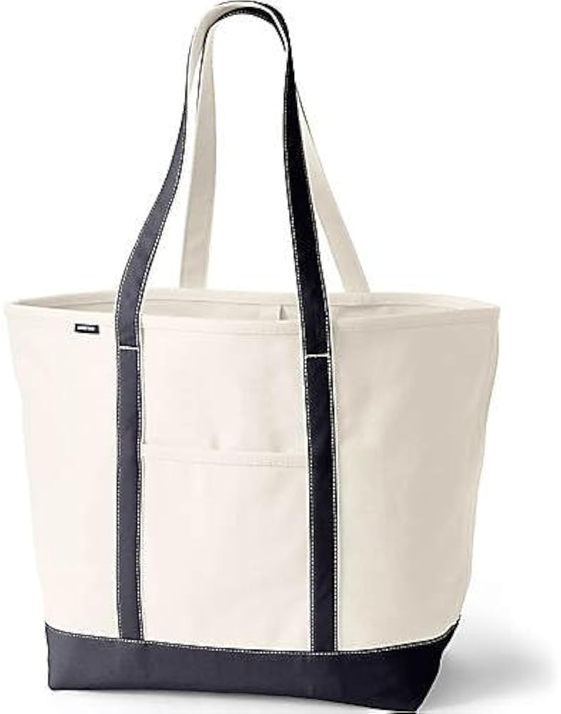 Lands' End Open Top Canvas Tote Bag | Amazon (US)