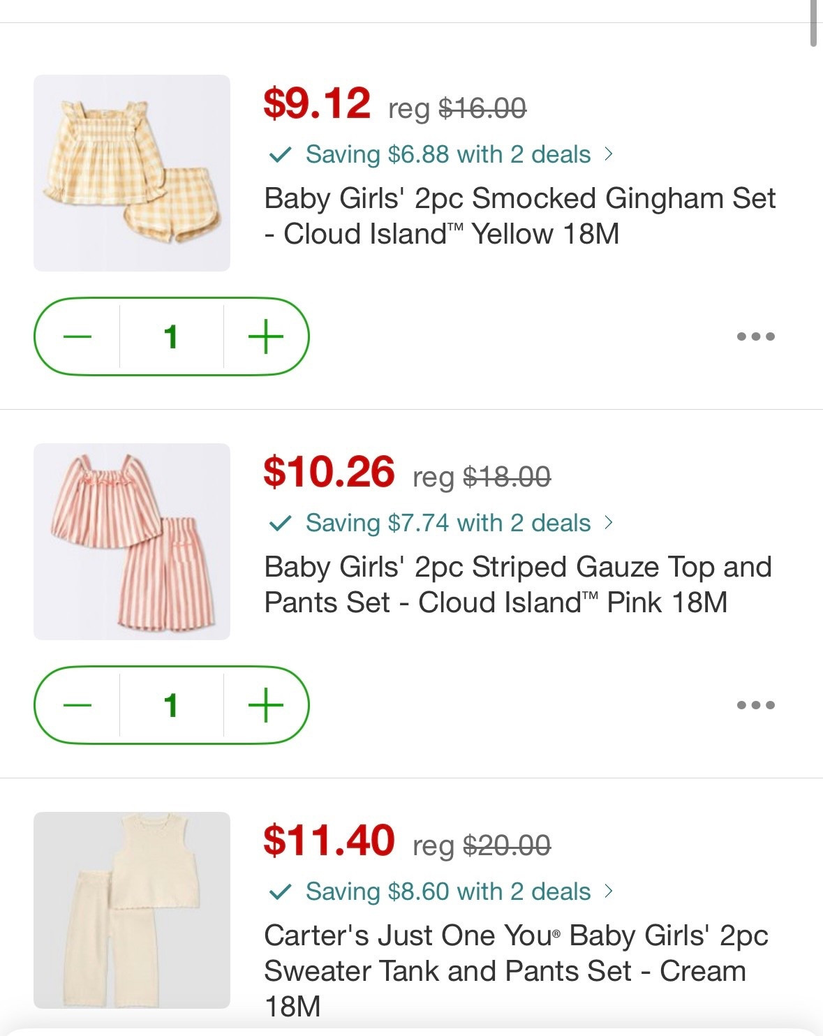 40% off baby clothes at target!! Finds under $10!!! Baby girl deals 

#LTKdayinmylife #LTKSaleAlert #LTKBaby