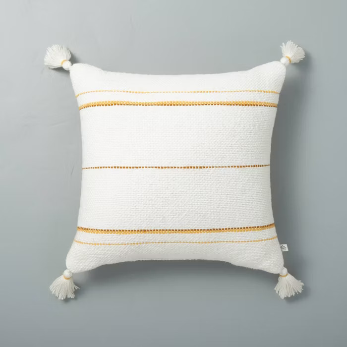 Dotted Stripes with Tassels Throw Pillow - Hearth & Hand™ with Magnolia | Target