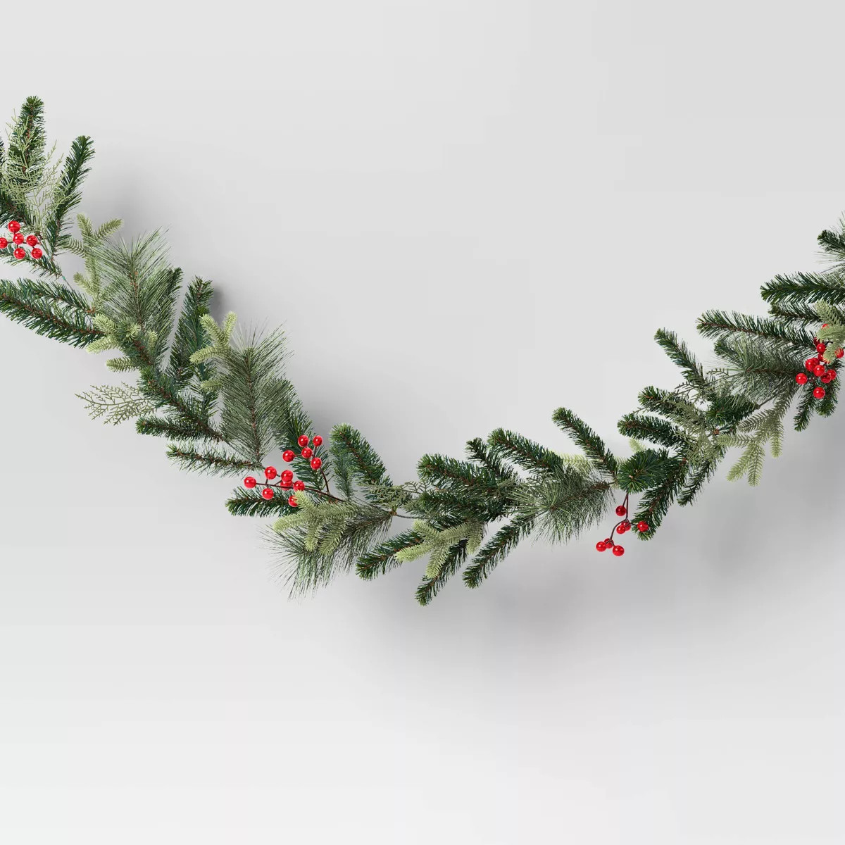 6' Mixed Greenery with Berries Christmas Artificial Garland - Wondershop™ | Target