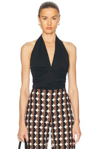 Carolina Herrera Halter Neck Top in Black | FWRD 