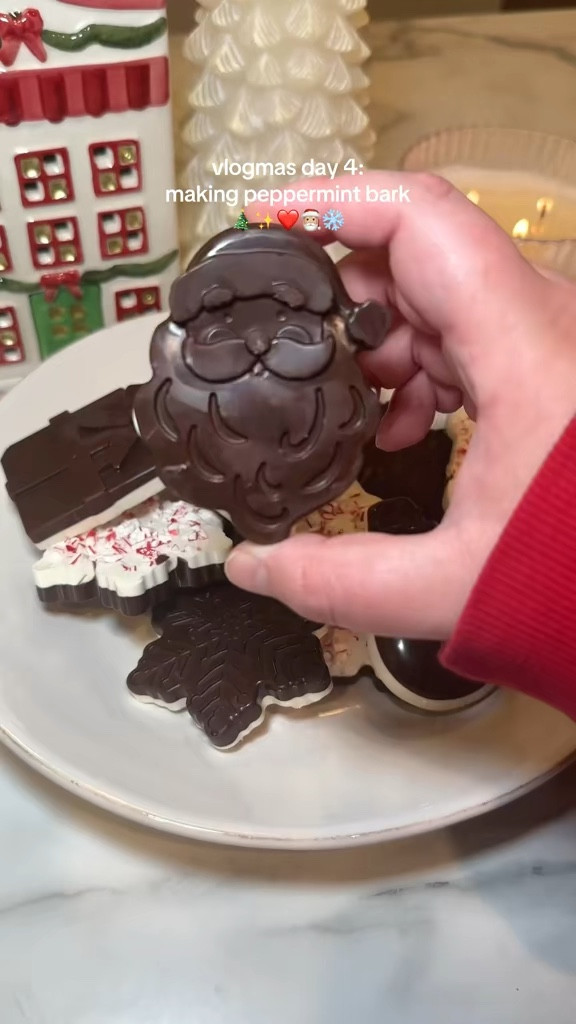 These candy molds make the cutest peppermint bark! 🥰

#baking #peppermintbark #holiday #holidaybaking #christmas #christmasbaking 

#LTKHoliday #LTKSeasonal