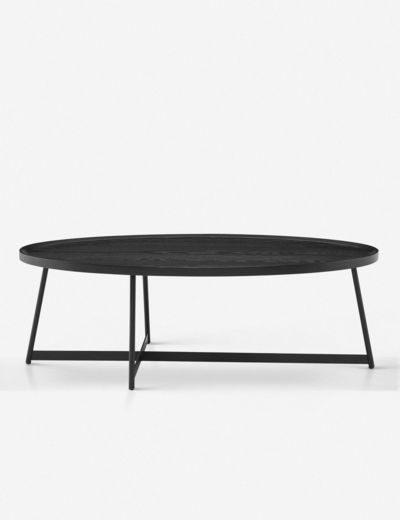 Gweneth Oval Coffee Table, Black Ash | Lulu and Georgia 